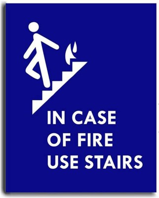 Imagine Printing Solutions IN CASE OF FIRE USE STAIRS Emergency Sign(Reflective Sign)