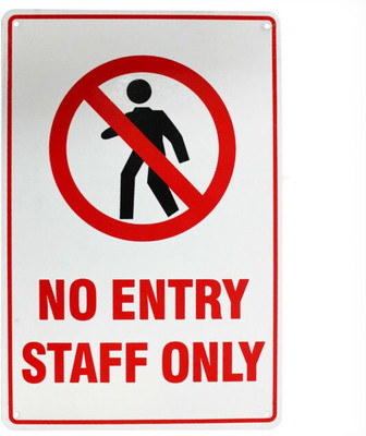 Imagine Printing Solutions NO ENTRY STAFF ONLY Emergency Sign(Reflective Sign)
