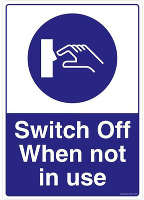 Imagine Printing Solutions SWITCH OFF WHEN IN USE Emergency Sign(Reflective Sign)