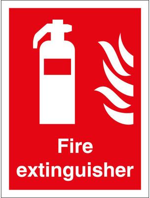 Imagine Printing Solutions Fire extinguisher Emergency Sign(Reflective Sign)