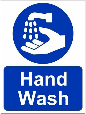 Imagine Printing Solutions Hand Wash Emergency Sign(Reflective Sign)