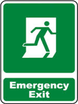 Imagine Printing Solutions Emergency Exit Emergency Sign(Reflective Sign)