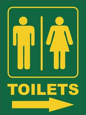 Imagine Printing Solutions TOILETS Emergency Sign(Reflective Sign)