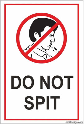 Imagine Printing Solutions DO NOT SPIT Emergency Sign(Reflective Sign)