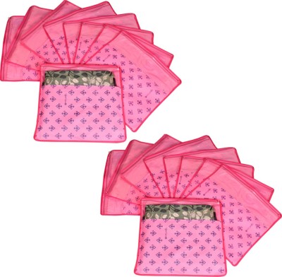 PRETTY KRAFTS F1287_Pink18 PrettyKrafts Saree Cover Set of 18 Designer Prints with transparent window_Pink 1287(Pink)