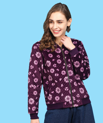 Ann Springs Full Sleeve Floral Print Women Jacket