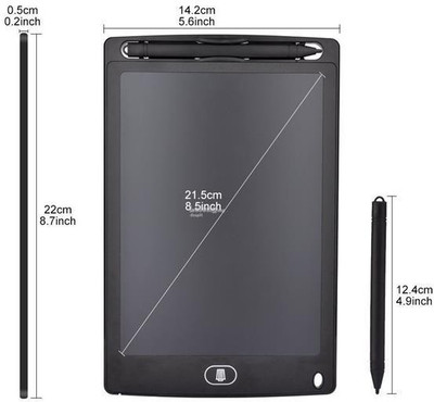 EWELL Learning and Educational Black Portable 8.5-Inch LCD Writing Drawing Digital Tablet with Screen Locking System(Black)