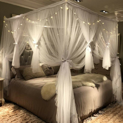 ARATAIL INDIA Polyester Adults DOUBLE BED CANOPY Mosquito Net(White, Frame Hung)