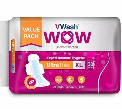[Prebook] Vwash WOW Ultra Thin Napkins XL 30 Sanitary Pad