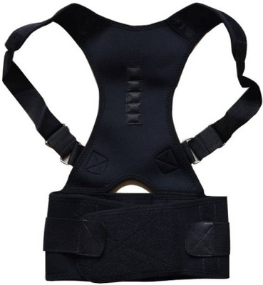 JUST ELITE GYM Back Support Spine Posture Back Support (Black) Posture Corrector(Black)