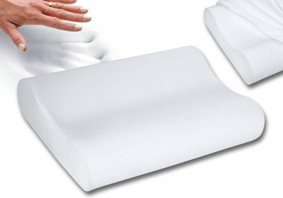 PRATIK MARKETING Memory Foam Geometric Orthopaedic Pillow Pack of 1(White)