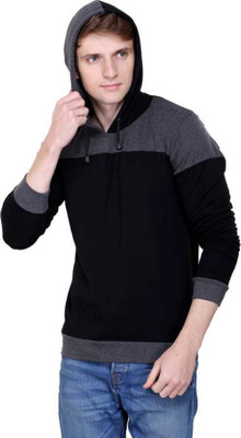 FASHNET Colorblock Men Hooded Neck Multicolor T-Shirt