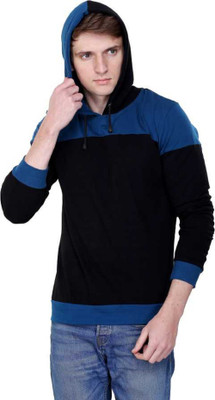 FASHNET Colorblock Men Hooded Neck Multicolor T-Shirt