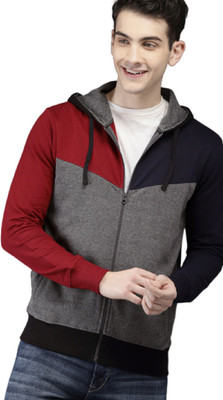 FASHNET Colorblock Men Hooded Neck Multicolor T-Shirt