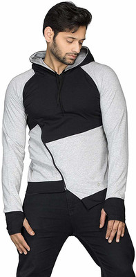 FASHNET Colorblock Men Hooded Neck Multicolor T-Shirt