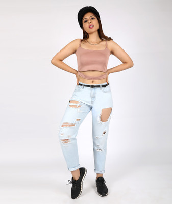 Chimpaaanzee Casual No Sleeve Solid Women Pink Top