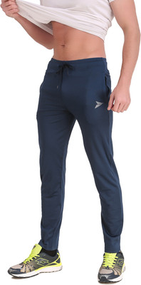 Fitinc Solid Men Blue Track Pants
