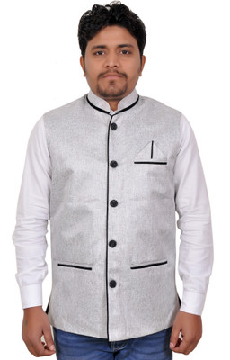 A P creation Sleeveless Solid Men Jacket