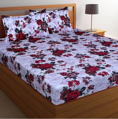 VH HUB 155 TC Polycotton King Printed Flat Bedsheet(Pack of 1, Multicolor)