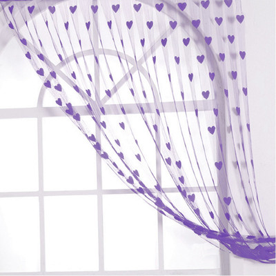 Adhvik 213 cm (7 ft) Polyester Semi Transparent Window Curtain (Pack Of 2)(Self Design, Purple)