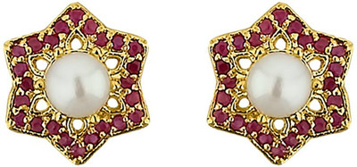 Sri Jagdamba Pearls Stary Mother of Pearl Alloy Stud Earring