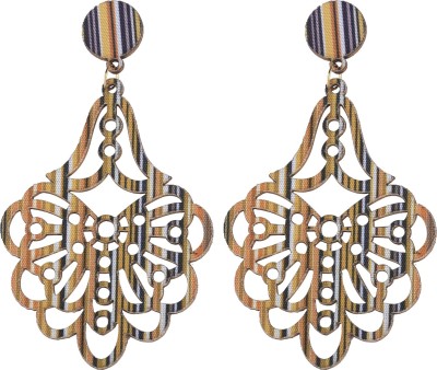 SILVER SHINE SILVER SHINE Attractive Ethnic Wooden Light Weight Earrings for Girls and Women. Wood Drops & Danglers