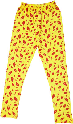 FASHA Indi Legging For Girls(Yellow Pack of 1)