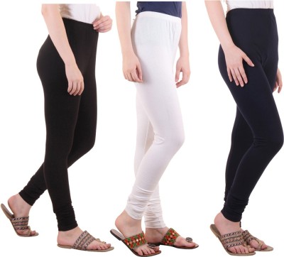 DIAZ Ankle Length  Ethnic Wear Legging(Dark Blue, White, Black, Solid)