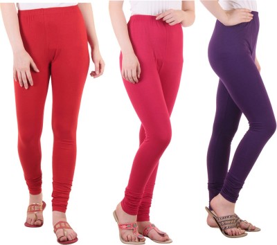 DIAZ Ankle Length  Ethnic Wear Legging(Purple, Red, Pink, Solid)