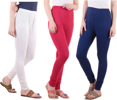 DIAZ Ethnic Wear Legging(White, Blue, Pink, Solid)