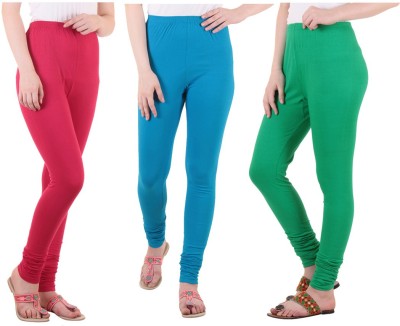 DIAZ Ankle Length  Ethnic Wear Legging(Light Blue, Green, Pink, Solid)