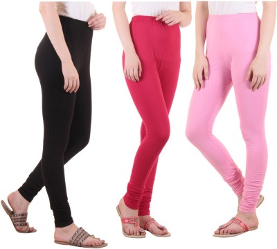 DIAZ Ethnic Wear Legging(Black, Pink, Solid)