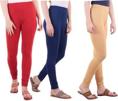 DIAZ Ankle Length  Ethnic Wear Legging(Red, Blue, Beige, Solid)