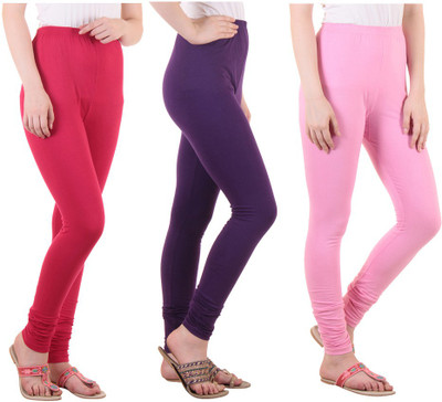 DIAZ Ethnic Wear Legging(Purple, Pink, Solid)