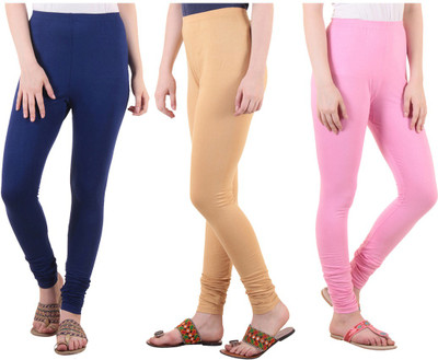 DIAZ Ethnic Wear Legging(Blue, Pink, Beige, Solid)