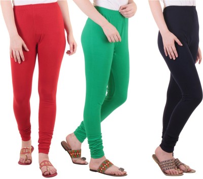 DIAZ Ankle Length  Ethnic Wear Legging(Dark Blue, Red, Green, Solid)