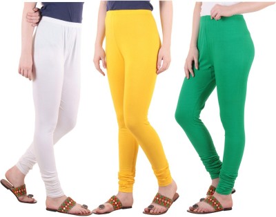 DIAZ Ethnic Wear Legging(White, Green, Yellow, Solid)