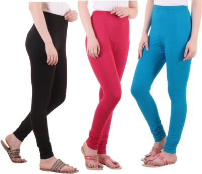 DIAZ Ethnic Wear Legging(Light Blue, Black, Pink, Solid)