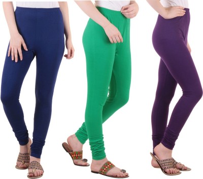 DIAZ Ankle Length  Ethnic Wear Legging(Purple, Green, Blue, Solid)