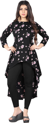 Glance Designs Casual 3/4 Sleeve Floral Print Women Multicolor Top