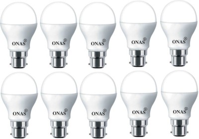 Onas 9 W Standard B22 LED Bulb(Yellow, Pack of 10)