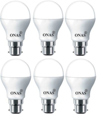 Onas 9 W Standard B22 LED Bulb(Yellow, Pack of 6)