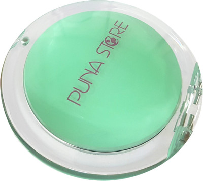Puna Store 2X Magnifying Two Side Pocket Cosmetic Mirror, Round (Seafoam Green)