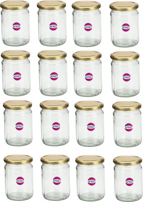 1st Time Glass Cookie Jar  - 350 ml(Pack of 16, Clear)