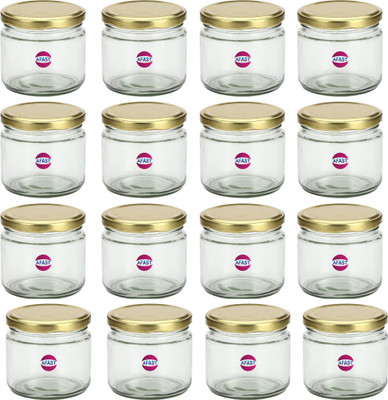 Somil Glass Utility Container  - 350 ml(Pack of 16, Clear)