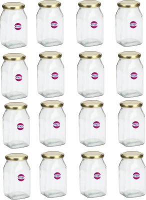 AFAST Glass Cookie Jar  - 200 ml(Pack of 16, Clear)