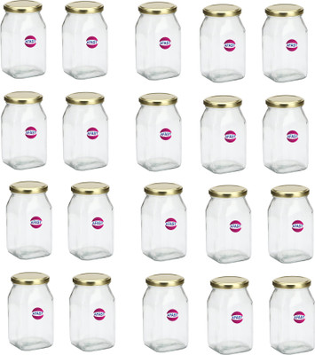 1st Time Glass Cookie Jar  - 200 ml(Pack of 20, Clear)