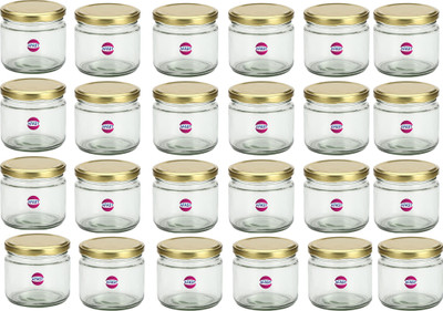 AFAST Glass Cookie Jar  - 300 ml(Pack of 24, Clear)
