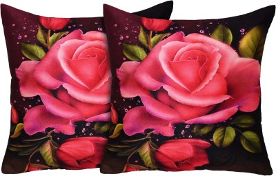 ZIKRAK EXIM Floral Cushions Cover(Pack of 2, 30 cm*30 cm, Multicolor)