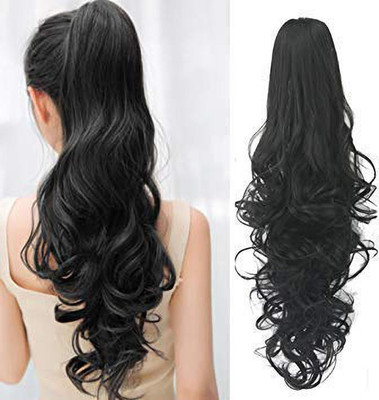 SAMYAK Synthetic Wavy 2 min Claw Hair Extension